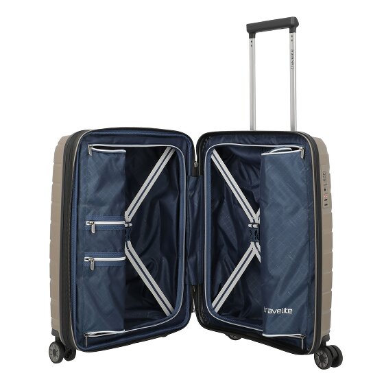 Travelite Air Base 4 wielen Cabinewagen 55 cm met uitbreidingsplooi