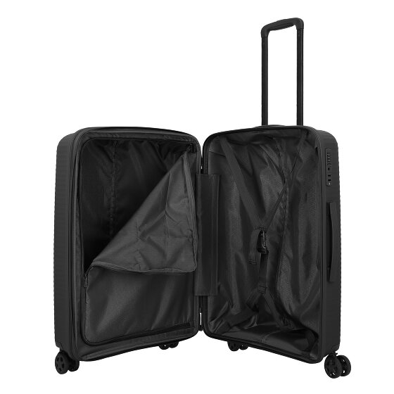Travelite Air Stripe 4 wielen Trolley M 66 cm met uitbreidingsplooi