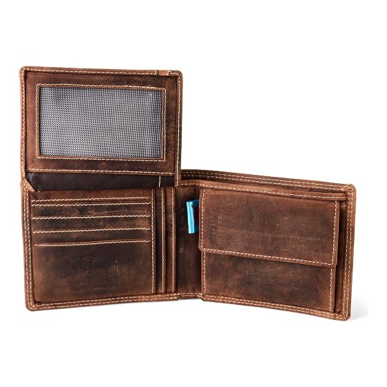 Jack Kinsky Baltimore 101 Portemonnee RFID-bescherming Leer 13 cm