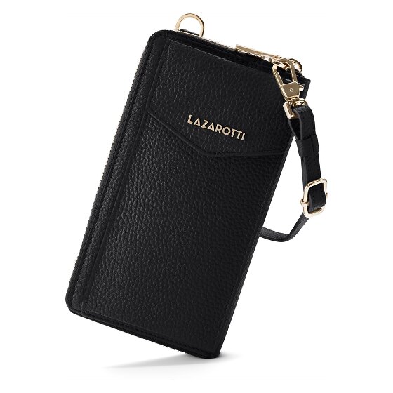 Lazarotti Bologna leren portemonnee met rits rondom en Smartphonehoesje, leer, 19 cm