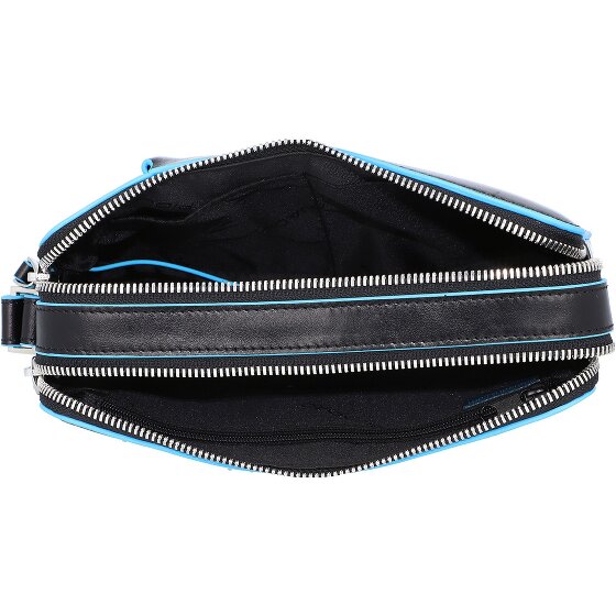 Piquadro Blauw Vierkant Leren Polstasje 21 cm