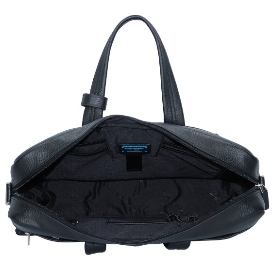 Piquadro Aktetas leer 44 cm laptop compartiment