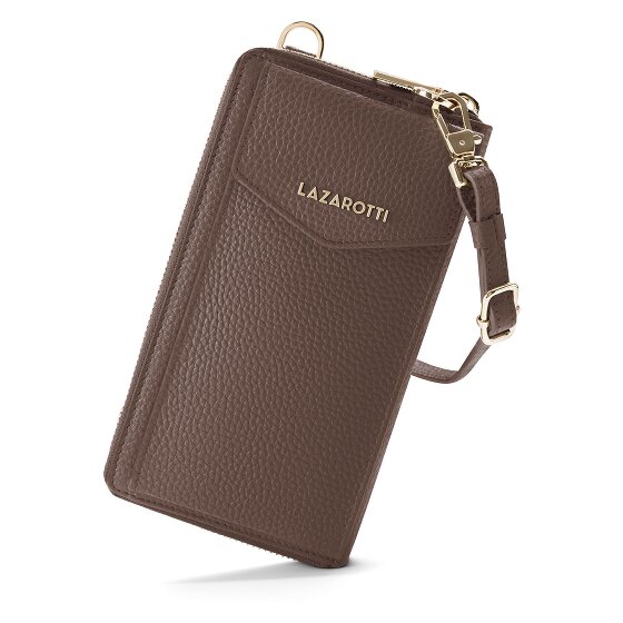 Lazarotti Bologna leren portemonnee met rits rondom en Smartphonehoesje, leer, 19 cm
