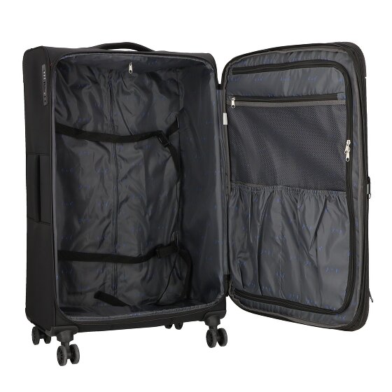 d&n Travel Line 9504 4 wielen Trolley L 76 cm met uitbreidingsplooi