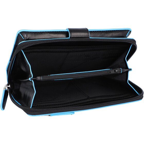 Piquadro Blauwe Vierkante Portemonnee RFID Leer 17,5 cm