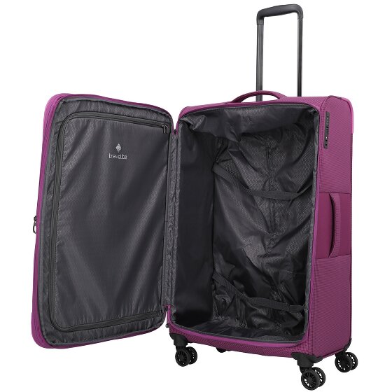 Travelite Corsiica 4 wielen Trolley L 77 cm met uitbreidingsplooi