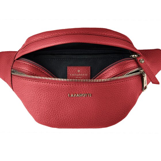 Lazarotti Bologna leer Fanny pack met dubbele rits, crossbody, leer, 25 cm