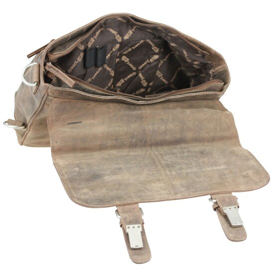 Greenland Nature Stone Schoudertas Messenger Leer 33 cm