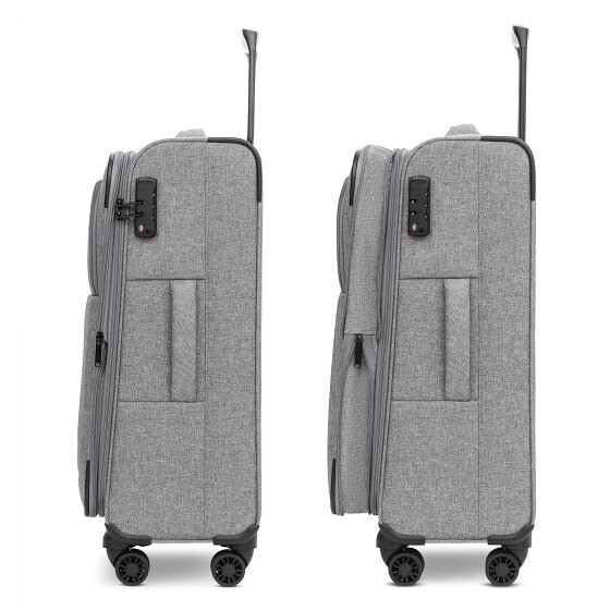 Redolz Essentials 12 MEDIUM 4-wiel trolley 67 cm met uitbreidingsplooi