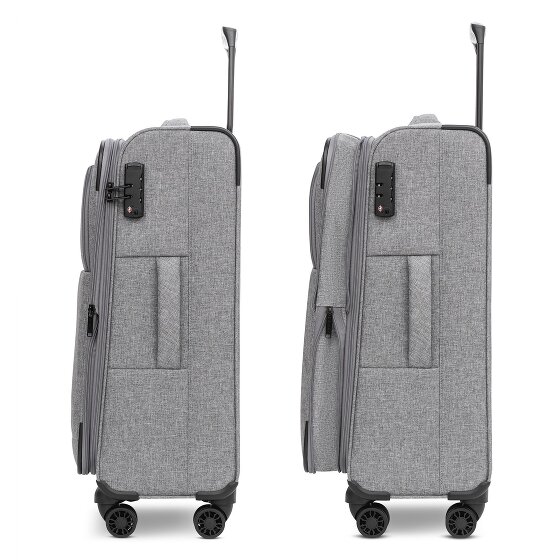 Redolz Essentials 12 MEDIUM Trolley met 4 wielen, 67 cm, met uitbreidingsplooi