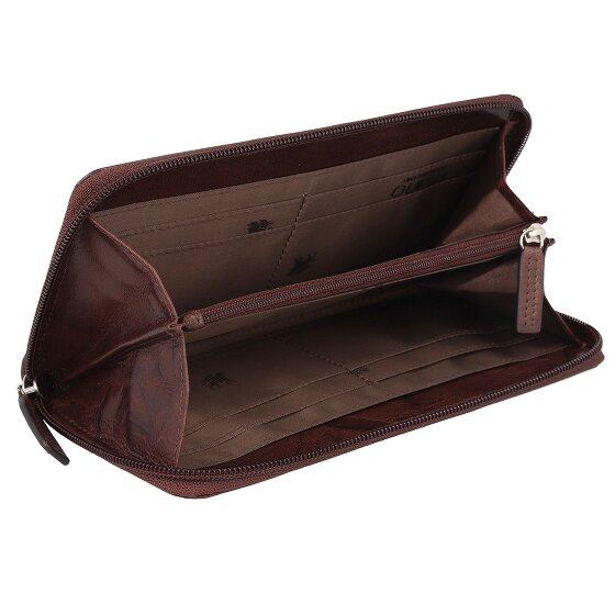 mano Donna Aurona Portemonnee RFID Leer 19 cm