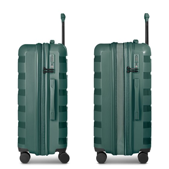 d&n South Dakota 4 wielen Trolley M 66 cm met uitbreidingsplooi