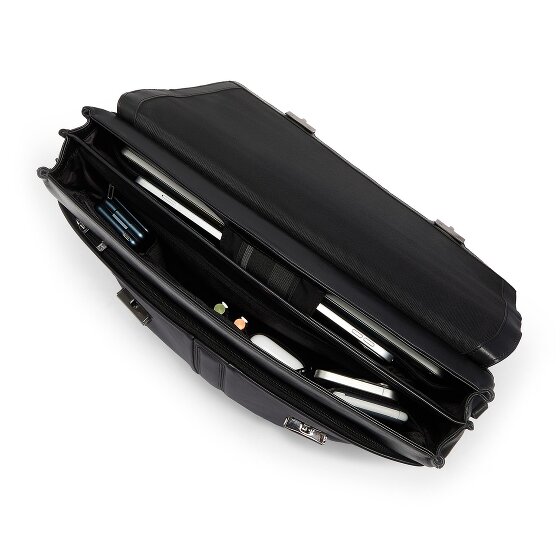 Piquadro Victor Aktentas RFID-bescherming Leder 42 cm Laptopvak