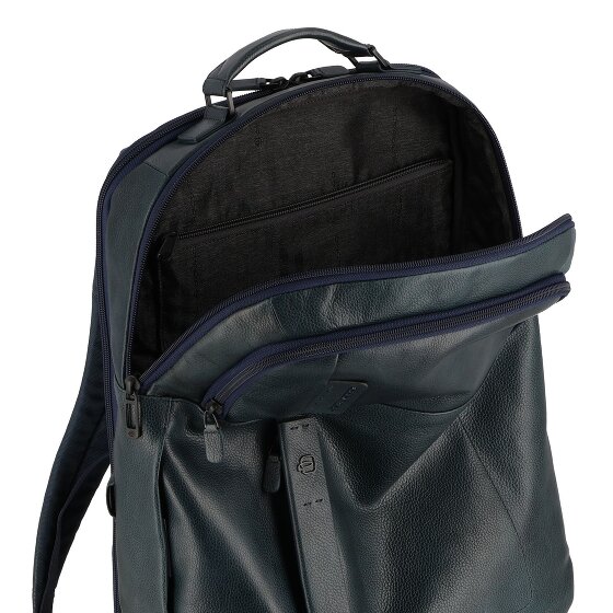 Piquadro P15S Dagrugzak Leer 43 cm Laptop compartiment