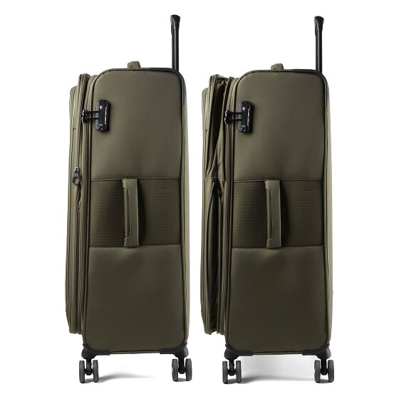 d&n Travel Line 9704 4 wielen Trolley L 78 cm met uitbreidingsplooi