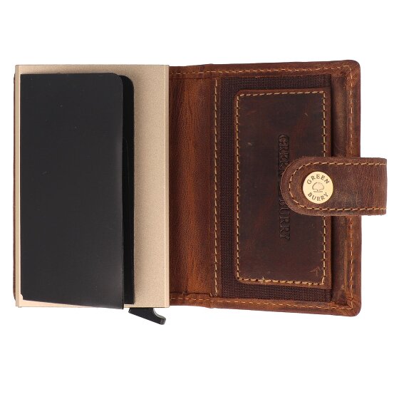 Greenburry Vintage Portemonnee RFID-bescherming Leer 7.5 cm