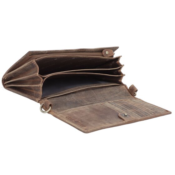 Greenburry Vintage Portemonnee RFID-bescherming Leer 20 cm