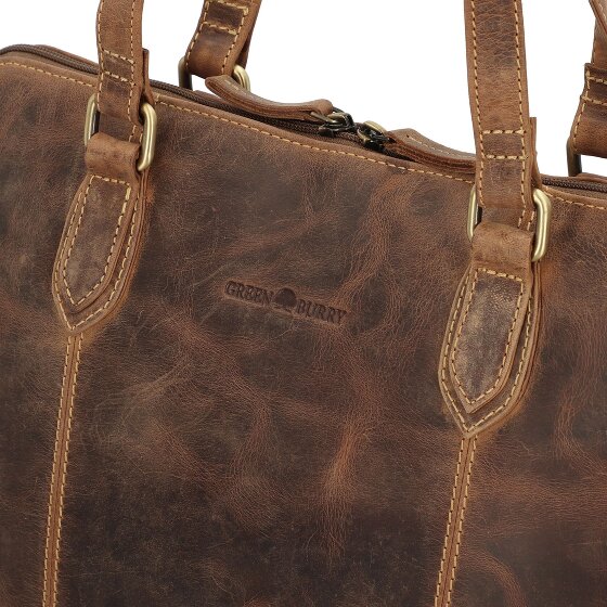 Greenburry Vintage Shopper Tas Leer 37 cm Laptop compartiment Greenburry Vintage Shopper Tas Leer 37 cm Laptop compartiment