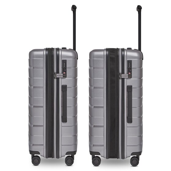 Bergpfeil Reis trolley op 4 wielen M 66 cm met uitbreidingsplooi