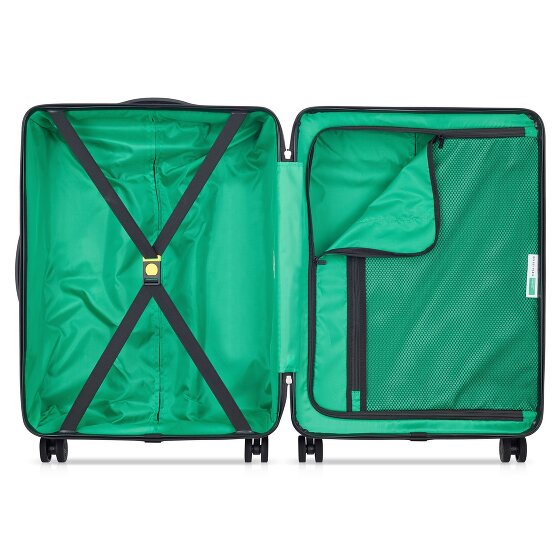 Delsey Paris x United Colors of Benetton Now Hardside 4-wiel kofferset 3-delig met stretch vouw