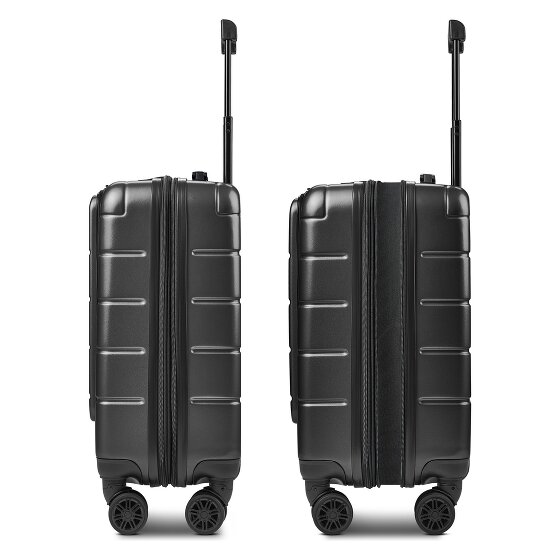 Police Dublin 4 wielen Cabinewagen S 54 cm Laptopvak met uitbreidingsplooi