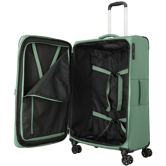 Travelite Kick Off 4 wielen Trolley L 78 cm met uitbreidingsplooi