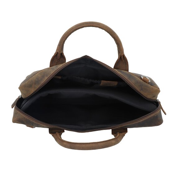 Plevier Retro Adler Koffer Leer 42 cm Laptop compartiment