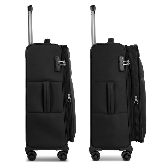 Worldpack Chicago 4 wielen Kofferset 3-delig met uitbreidingsplooi
