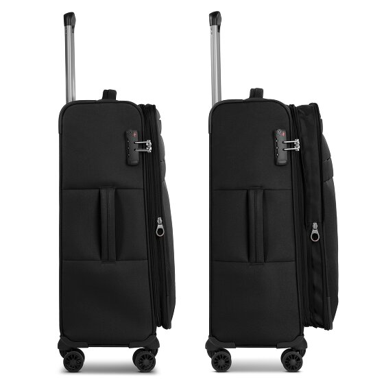 Worldpack Chicago 4 wielen Kofferset 3-delig met uitbreidingsplooi