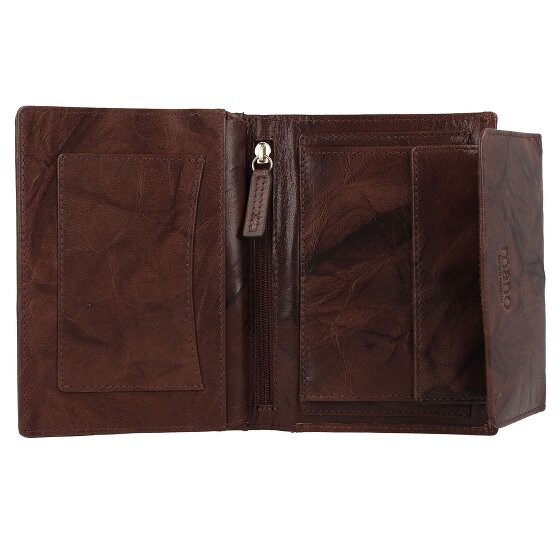 mano Donna Aurona Portemonnee RFID Leer 14 cm