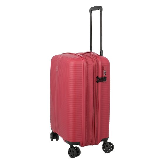 Travelite Air Stripe 4 wielen Cabinewagen S 55 cm met uitbreidingsplooi