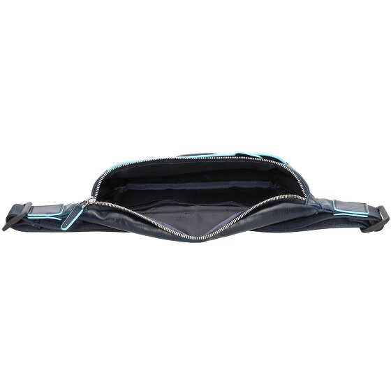 Piquadro Blauw vierkant heuptasje leer 29 cm
