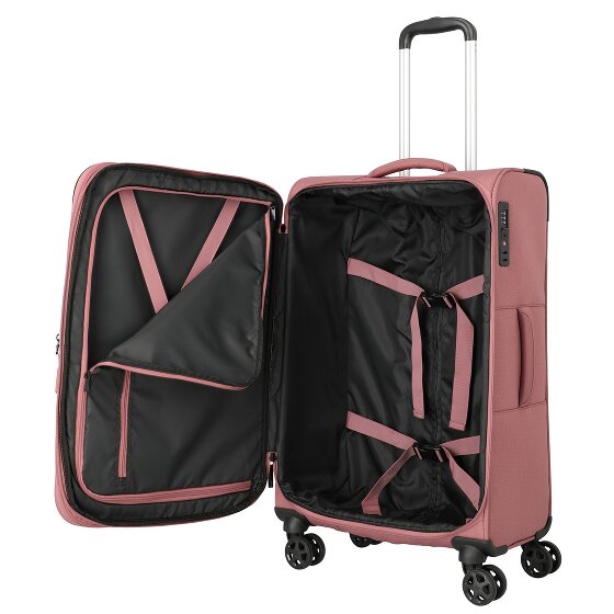 Travelite Kick Off 4 wielen Trolley M 67 cm met uitbreidingsplooi