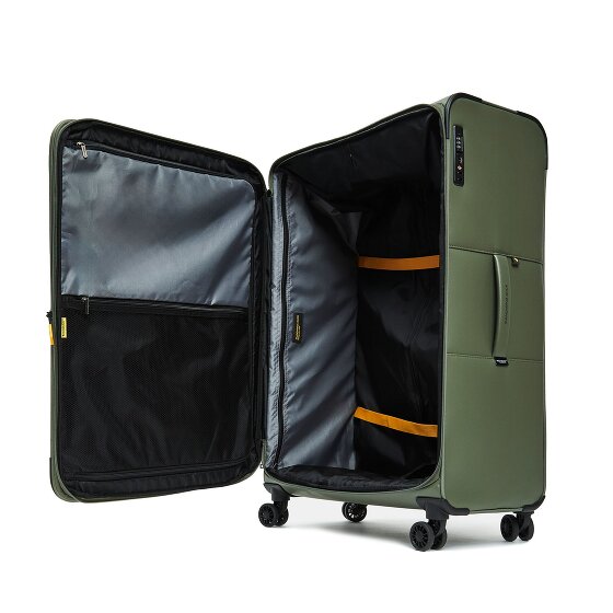 Mandarina Duck Eco Coated 4 wielen Trolley XL 83 cm met uitbreidingsplooi