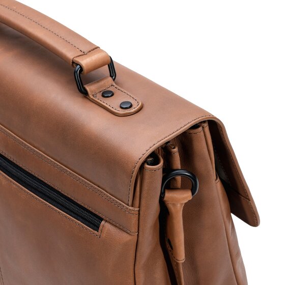 Farmhood Nashville aktetas XL 2 compartimenten leder 39 cm