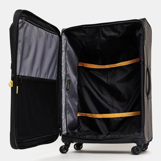 Mandarina Duck Eco Coated 4 wielen Trolley XL 83 cm met uitbreidingsplooi