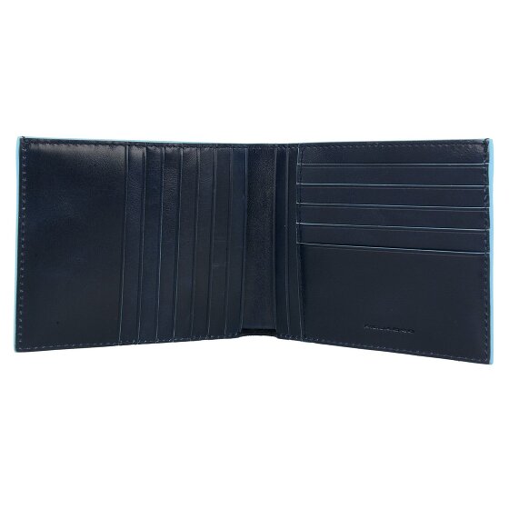 Piquadro Blauw Vierkant Creditcardetui Leer 12,5 cm