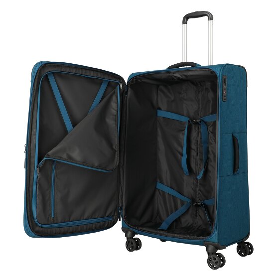 Travelite Kick Off 4 wielen Trolley L 78 cm met uitbreidingsplooi