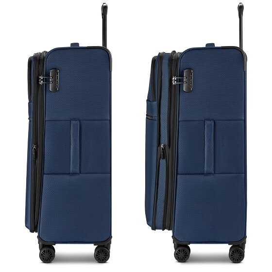 bugatti Valencia Soft 4 wielen Trolley L 75 cm met uitbreidingsplooi