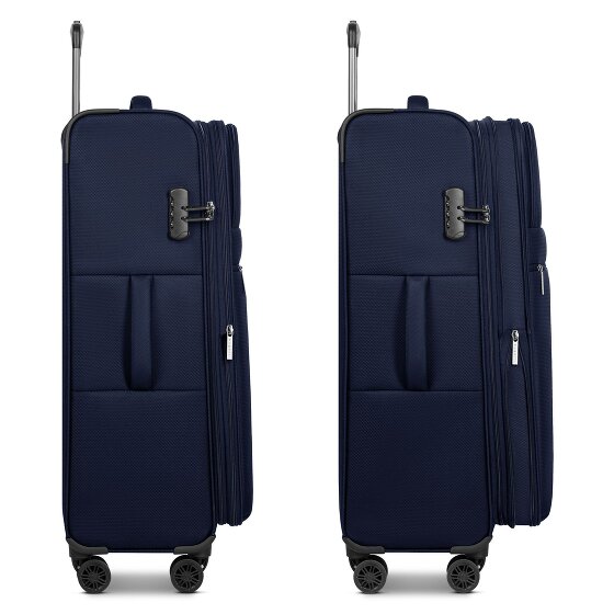 bugatti Valencia Soft 4 wielen Trolley L 75 cm met uitbreidingsplooi