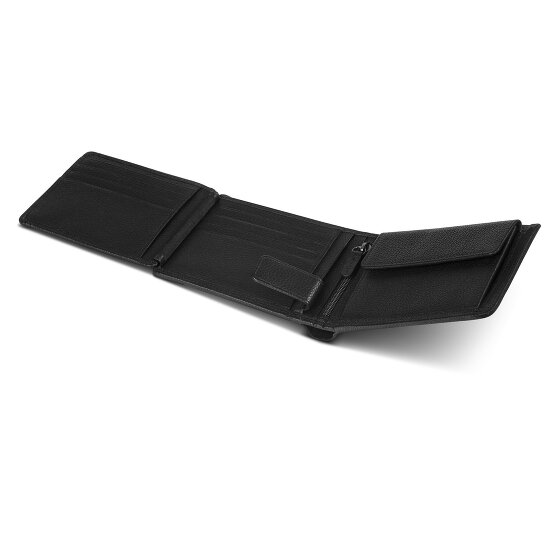 Police Portemonnee RFID leer 12 cm uitklapbaar met ritsvak