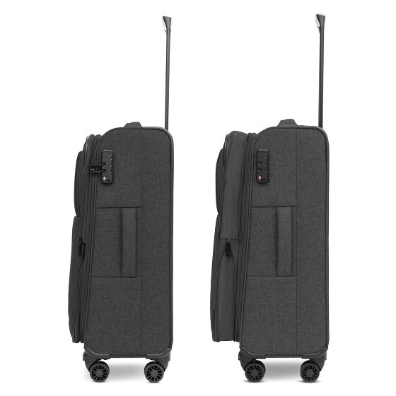 Redolz Essentials 12 THREE SET 4 wielen Kofferset 3-delig met uitbreidingsplooi