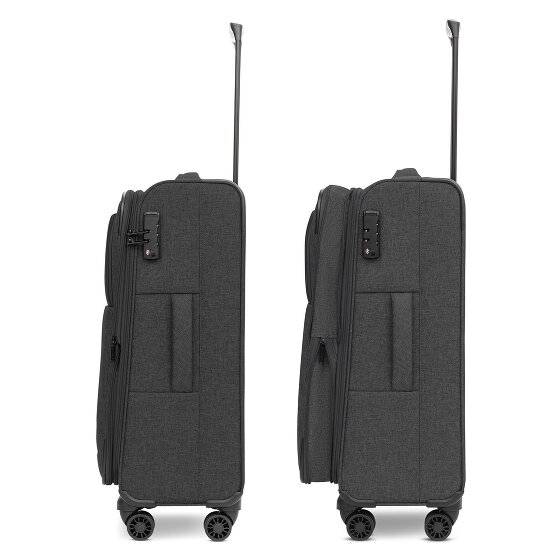 Redolz Essentials 12 THREE SET 4 wielen Kofferset 3-delig met uitbreidingsplooi