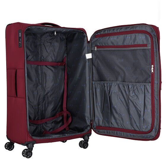 d&n Travel Line 9504 4 wielen Trolley L 76 cm met uitbreidingsplooi
