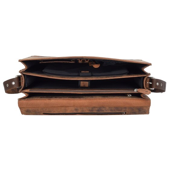 Plevier Retro Zeppelin Koffer Leer 43.5 cm Laptop compartiment