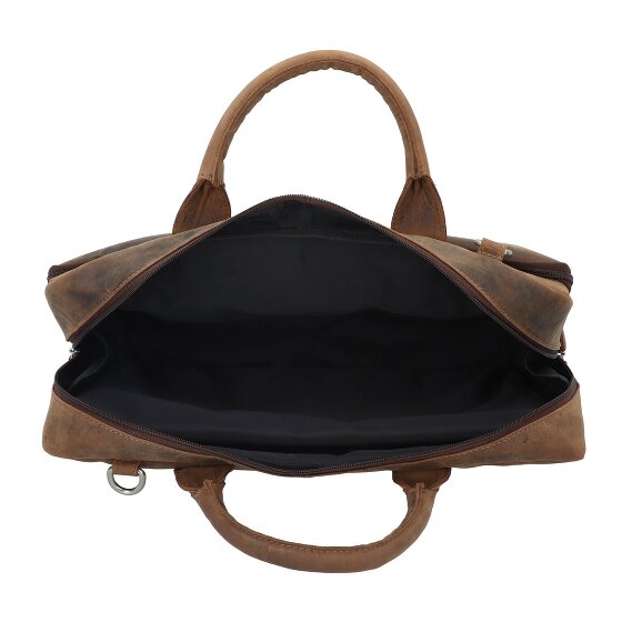 Plevier Retro Colmar Koffer Leer 40 cm Laptop compartiment