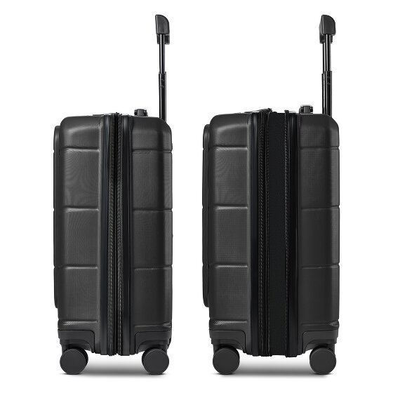 Police London 4 wielen Cabinewagen 55 cm Laptopvak met uitbreidingsplooi