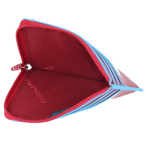 Piquadro Blauw vierkant creditcard etui RFID leer 11 cm