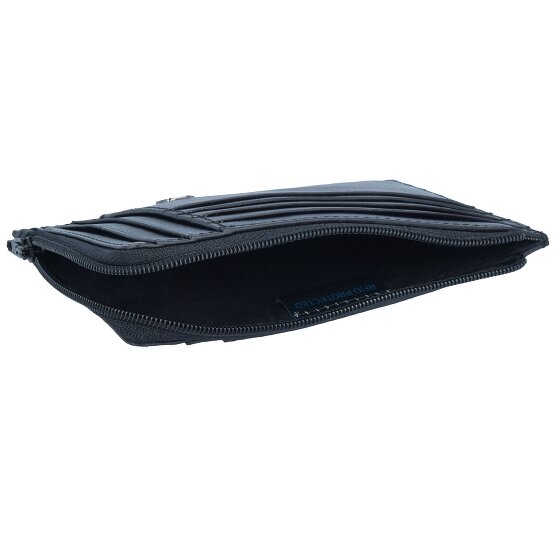 Piquadro Blauw Vierkant Speciaal Creditcardetui RFID Leer 12 cm