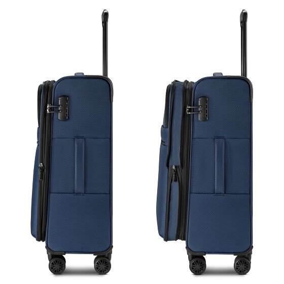 bugatti Valencia Soft 4 wielen Trolley M 65 cm met uitbreidingsplooi